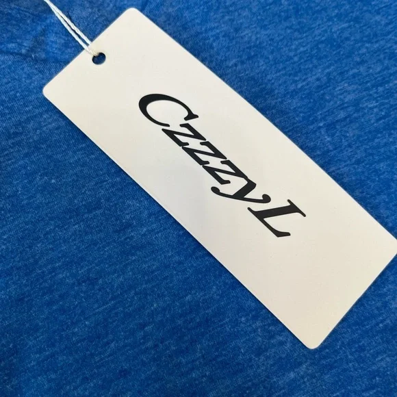 CzzzyL Women’s Nursing Blouse Blue V-Neck Puff Sleeve Top | Size Small | NWT - Picture 7 of 11